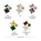 24Kt Gold PVD Titanium Threadless “Lustre Cluster” Prong Set Gem Top
