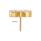 24Kt Gold PVD Titanium Threadless “Lustre Cluster” Prong Set Gem Top