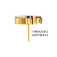 24Kt Gold PVD Titanium Threadless “Lustre Cluster” Prong Set Gem Top