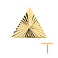 24Kt Gold PVD Titanium Threadless Corrugated Triangle Top