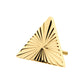 24Kt Gold PVD Titanium Threadless Corrugated Triangle Top
