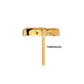 24Kt Gold PVD Titanium Threadless 3-Cluster Fan Shape Petals Top