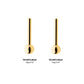 24KT Gold PVD Titanium Threadless Barbell with Single Attached Ball