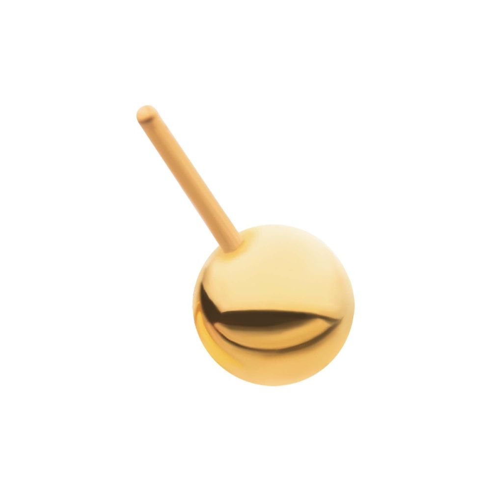 24KT-Gold PVD Titanium Threadless with Ball Top