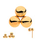 24Kt Gold PVD Titanium Threadless Trinity Ball Top