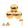 24Kt Gold PVD Titanium Threadless Trinity Ball Top