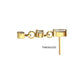 24Kt Gold PVD Titanium Threadless Prong Set Gem Baguette Top with Double Round Gem Dangle