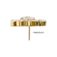 24Kt Gold PVD Titanium Threadless Teardrop & Baguette Cluster Gem Sunray Top