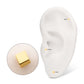 24Kt Gold PVD Titanium Threadless 3D Cube Top