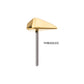24KT Gold PVD Titanium Threadless 3D Diamond Shape Top