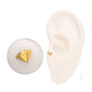 24KT Gold PVD Titanium Threadless 3D Diamond Shape Top