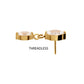 24KT Gold PVD Titanium Threadless Prong Set Double Marquise Gem Dangle Top