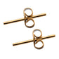 24KT Gold PVD Titanium Threadless Butterfly Ear Post