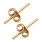 24KT Gold PVD Titanium Threadless Butterfly Ear Post