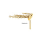 24Kt Gold PVD Titanium Threadless Hidden Helix Curved Bar Top with 5-Chain Dangle