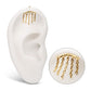 24Kt Gold PVD Titanium Threadless Hidden Helix Curved Bar Top with 5-Chain Dangle
