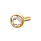 24Kt Gold PVD Titanium Threadless Bezel Gem Back Duality Labret (Base Only)