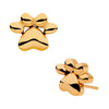 24KT Gold PVD Titanium Threadless with Paw Top
