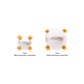 24Kt Gold PVD Titanium Threadless Prong Set White Swarovski Pearl Top