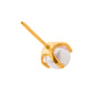 24Kt Gold PVD Titanium Threadless Prong Set White Swarovski Pearl Top