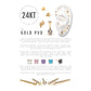 24KT-Gold PVD Titanium Threadless with Star Top