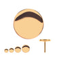 24Kt Gold PVD Titanium Threadless with Flat Disc Top
