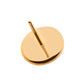 24Kt Gold PVD Titanium Threadless with Flat Disc Top