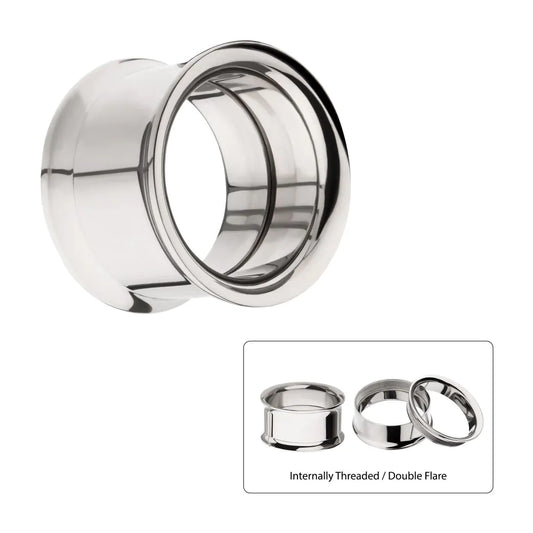 Titanium Internally Threaded Double Flare Basic Tunnel | Sold by piece