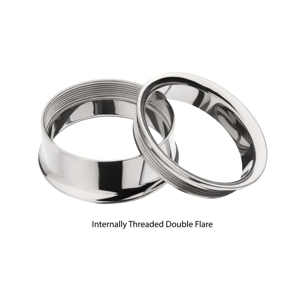 Titanium Internally Threaded Double Flare Basic Tunnel | Sold by piece