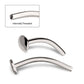 Titanium-Internally Threaded with Fixed Disk Floating Navel Bar