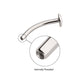 Titanium-Internally Threaded with Fixed Disk Floating Navel Bar