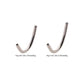 14g Titanium Internally Threaded J Curved Barbell