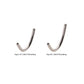 16g Titanium Internally Threaded J Curved Barbell