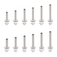 Titanium Internally Threaded Micro Labret Pin with 3mm Base
