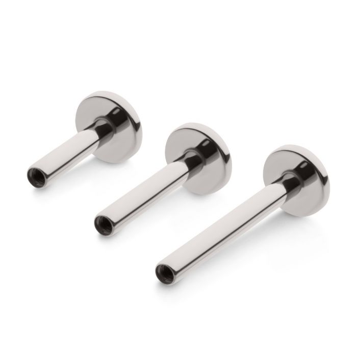 Titanium Internally Threaded Micro Labret Pin with 4mm Base