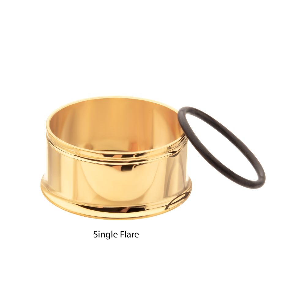 24Kt Gold PVD Titanium Single Flare Basic Tunnel | Sold by piece