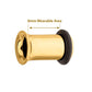 24Kt Gold PVD Titanium Single Flare Basic Tunnel | Sold by piece