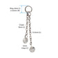 Platinum PVD Titanium Floating CZ Double Round Gem Chain Dangle