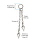 Platinum PVD Titanium Floating CZ Double Kite Shape Gem Chain Dangle