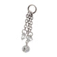 Platinum PVD Titanium Floating CZ Triple Round Gem Chain Dangle
