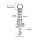 Platinum PVD Titanium Floating CZ Triple Round Gem Chain Dangle