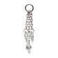 Platinum PVD Titanium Floating CZ Triple Kite Shape Gem Chain Dangle