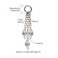 Platinum PVD Titanium Floating CZ Triple Kite Shape Gem Chain Dangle