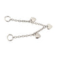 Platinum PVD Titanium Triple Heart Rolo Chain Dangle