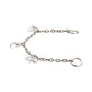 Platinum PVD Titanium Triple Round Floating CZ Gem Rolo Chain Dangle