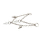 Platinum PVD Titanium Double Spike & Kite Gem 2-Tier Chain Dangle