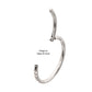 Platinum PVD Titanium 1mm CNC Set Full Clear CZ Eternity Gem Side Facing Hinged Segment Clicker