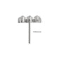 Platinum PVD Titanium Threadless Triple Cluster Top with Prong Set Round Opal & Baguette CZ Gem