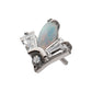 Platinum PVD Titanium Threadless Triple Cluster Top with Prong Set Round Opal & Baguette CZ Gem