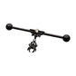 Black PVD Titanium Internally Threaded Gem Spiderweb with Spider Dangle & Ball End Industrial Barbell